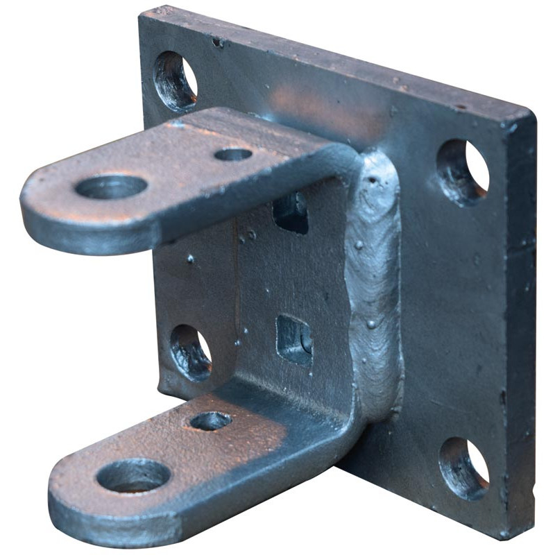 Start and end mounting plate for advance stop strap