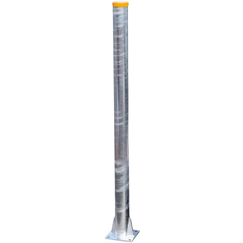 Ø 102 mm bared post on plate - H. 1.68 m - Thick. 4 mm