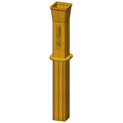 "ISOPROTEC" PE cover for ⧄ 90 x 90 mm posts