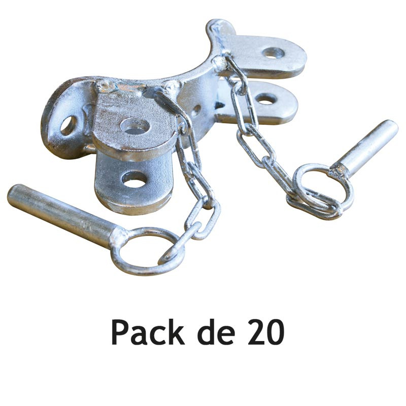 2-ways 90° 1/2 bracket for round Ø 102 mm posts - Pack of 20