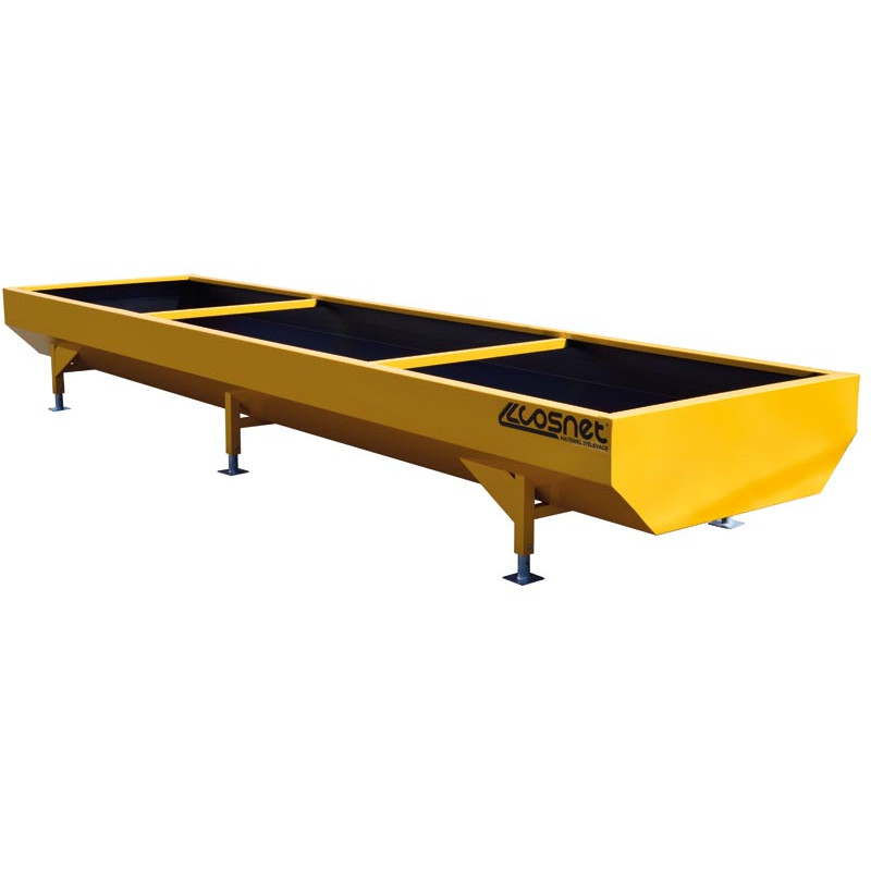 Deep width 5 x 1 m reinforced painted feed trough 