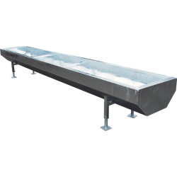 Standard 3 x 0.60 m galvanised feed trough