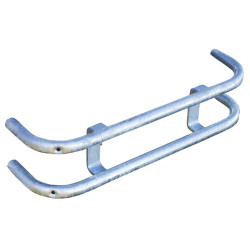 Hitch protection kit for metal hay rack