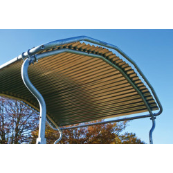 Roof protection kit for metal hay rack