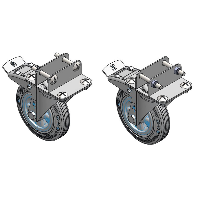Front swivel wheels for wheeled calf box