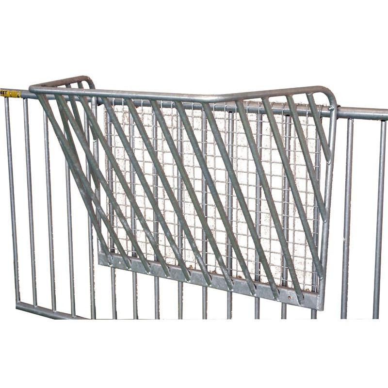 Grille bottom for suspended hay rack