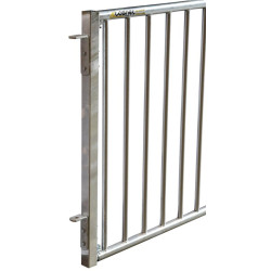 Adjustable end piece for ø42,4mm barred partition