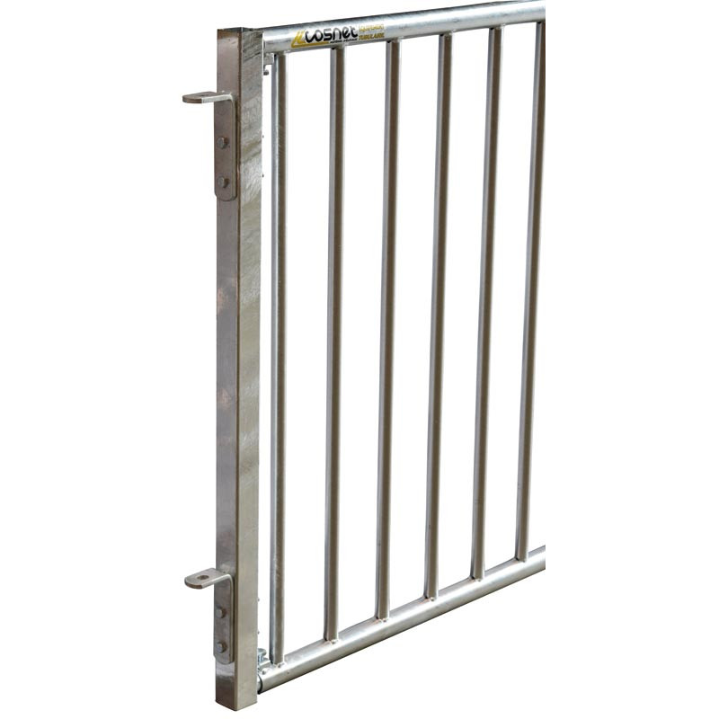 Adjustable end piece for ø42,4mm barred partition