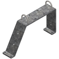 Support to fasten cubicle dividers on a sloping floor