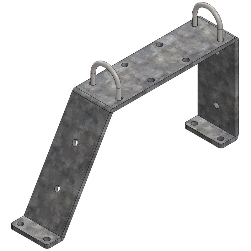 Support to fasten cubicle dividers on a sloping floor
