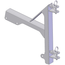 Extendable two-rail panel support for cubicle dividers "Pacific/Welfare/Single foot/Supercomfort/Europe"