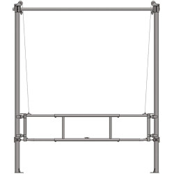2.30/3.40 m lifting partition barrier for cubicle corridor