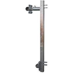 Barrier fastening support for tilted-mounted headlock panel
