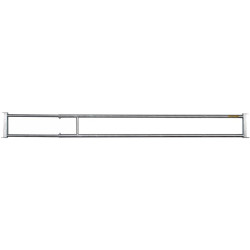 Extendable 2-rail feed panel - 3/4 m