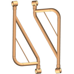 Start or end ends for diagonal feed panels in kit form
