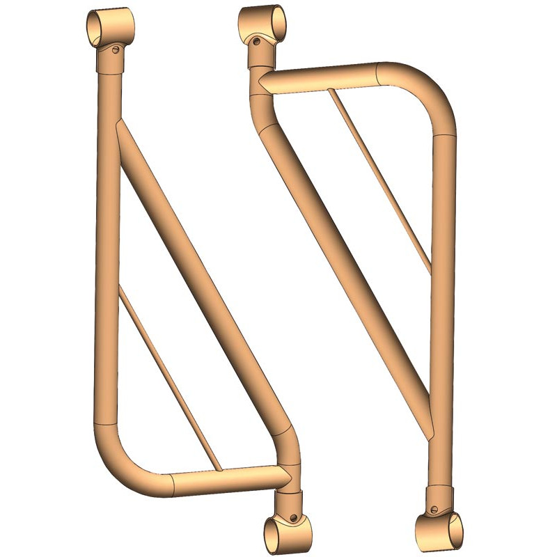 Start or end ends for diagonal feed panels in kit form