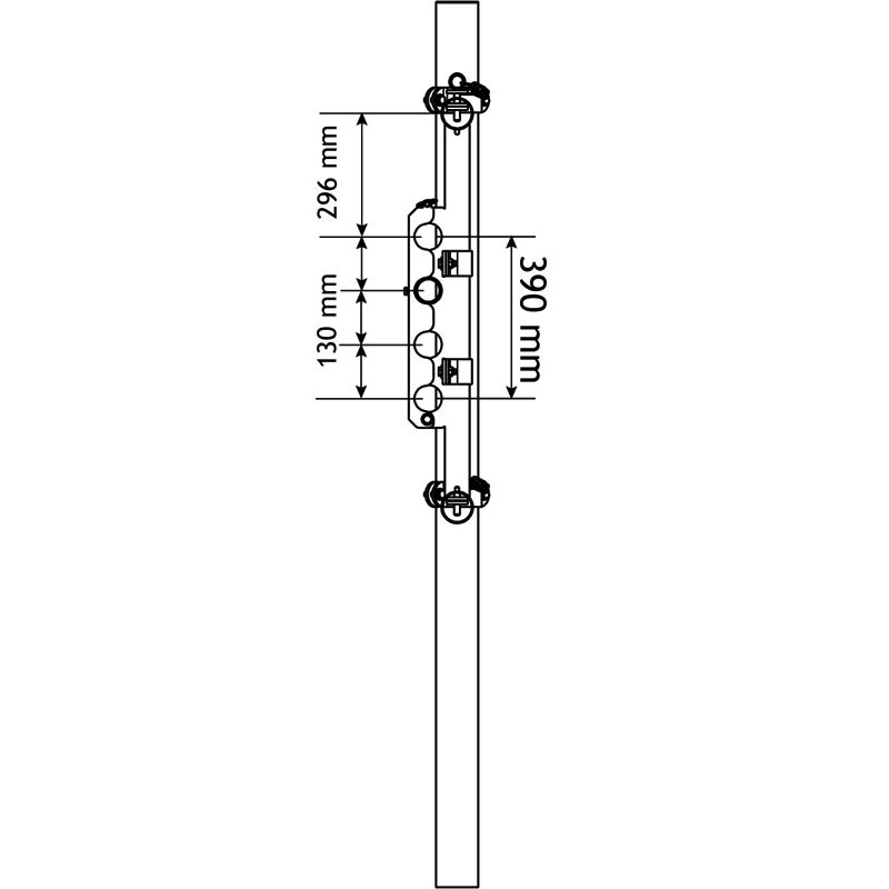 3-rail (Ø 76 mm) feed panel - 5 m à fermeture rapide 3-rail (Ø 76 mm) feed panel - 5 m à fermeture rapide
