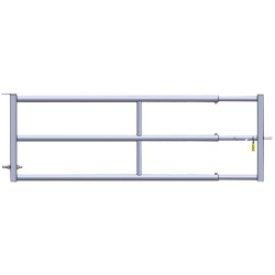 3-Rails extendable gate ø60,3mm H.0,79M for manure robot - 3/4 m