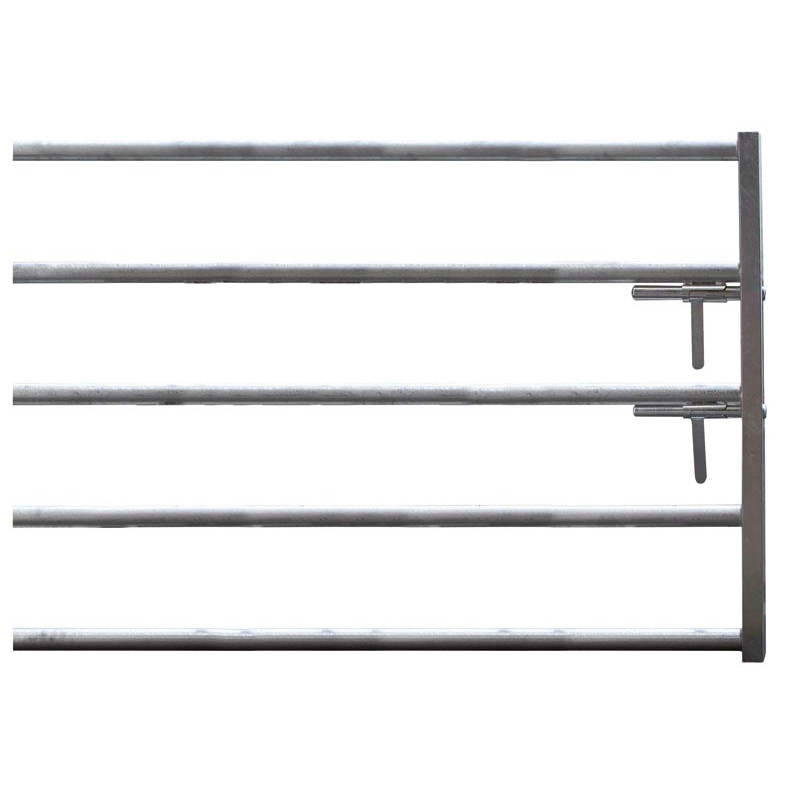 5-rail front end with two stamped locks for stall barrier