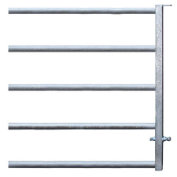 5-rail panel front end for stall barrier