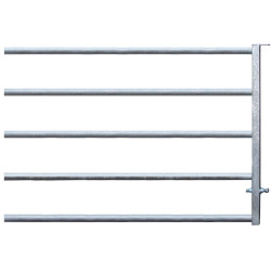 Extended 5-rail panel front end for stall barrier