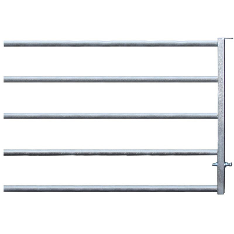 Extended 5-rail panel front end for stall barrier