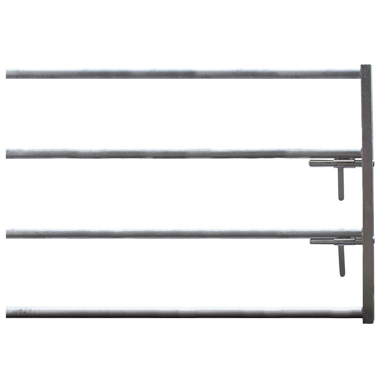 4-rail front end with two stamped locks for stall barrier 4-rail front end with two stamped locks for stall barrier