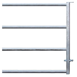 4-rail panel front end for stall barrier
