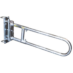 Extendable 2-rails anti-backing gate for animal opening or corridor