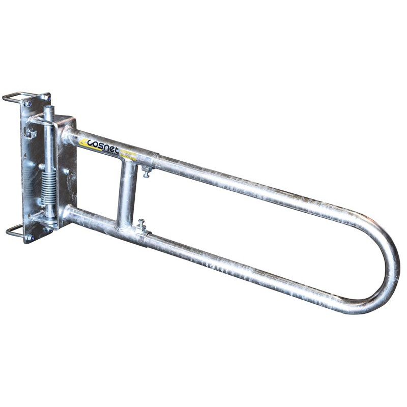 Extendable 2-rails anti-backing gate for animal opening or corridor