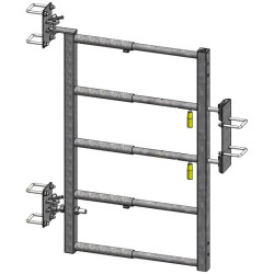 Extendable 5-rail gate with EASYLOCK latch for animals