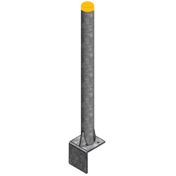 Ø 102 mm bare post on plate pour pose sur muret