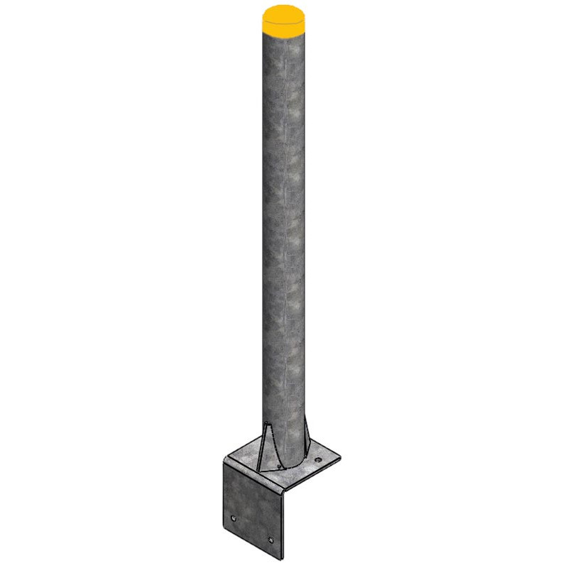 Ø 102 mm bare post on plate pour pose sur muret