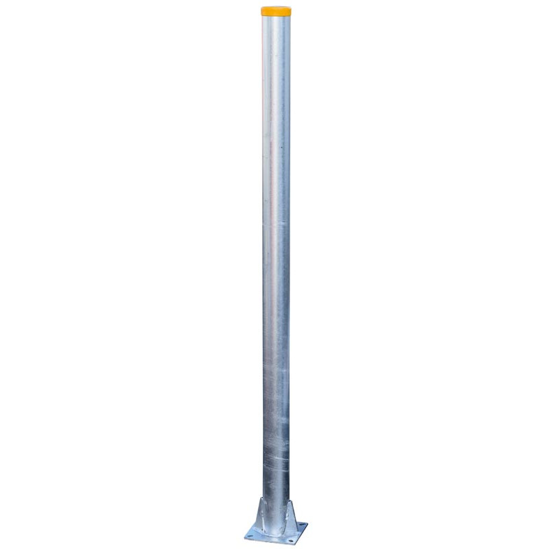 Ø 102 mm bared post on plate - H. 1.98 m - Thick. 4 mm