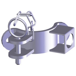 Ø 102 mm 1/2 bracket for bolt support in the axis and 1-way