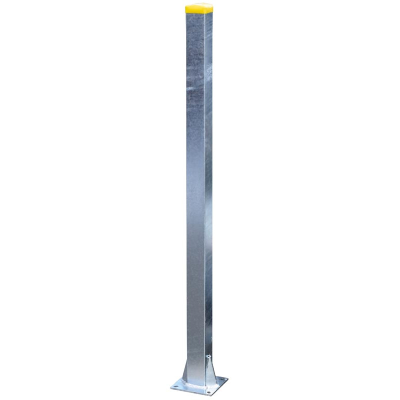 Square 90 x 90 mm bare post on mounting plate