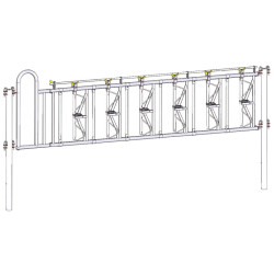 Comfort SR headlock panel - 4.40 m/6 spaces