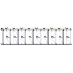 Comfort SR headlock panel - 5 m/9 spaces