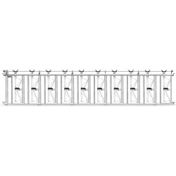 Comfort SRS headlock panel - 6 m/10 spaces