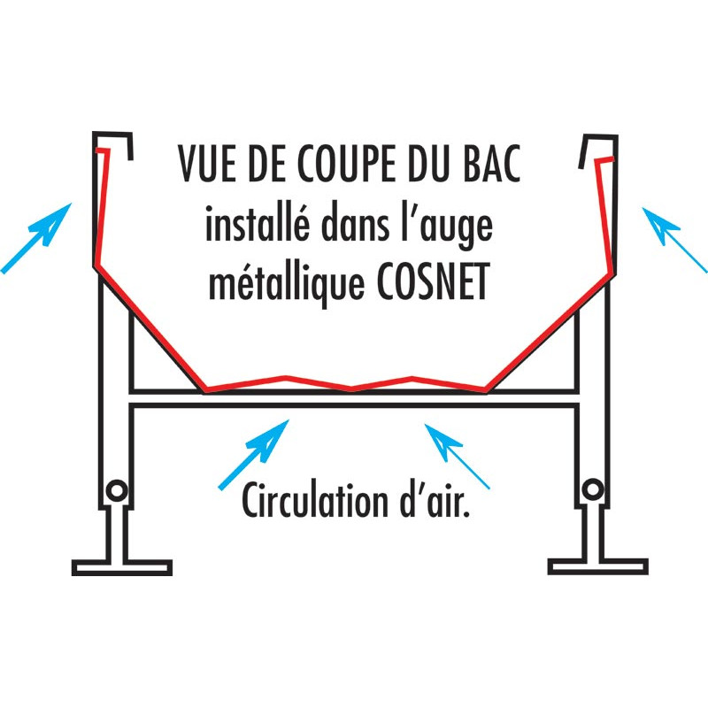 Feed pan for reinforced or standard metal trough Feed pan for reinforced or standard metal trough