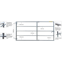 2/3 m Extendable field gate 2/3 m Extendable field gate