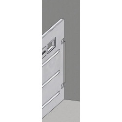 U-shaped profile for rear wall mounting of HYGIENE PRO PM, GM and STANDARD GM partitions