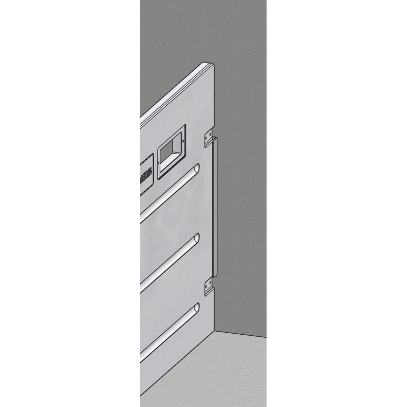U-shaped profile for rear wall mounting of HYGIENE PRO PM, GM and STANDARD GM partitions