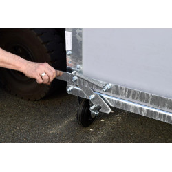 Tilting mechanism for slatted floor of STANDARD - PVC - SINGLE wheeled calf box