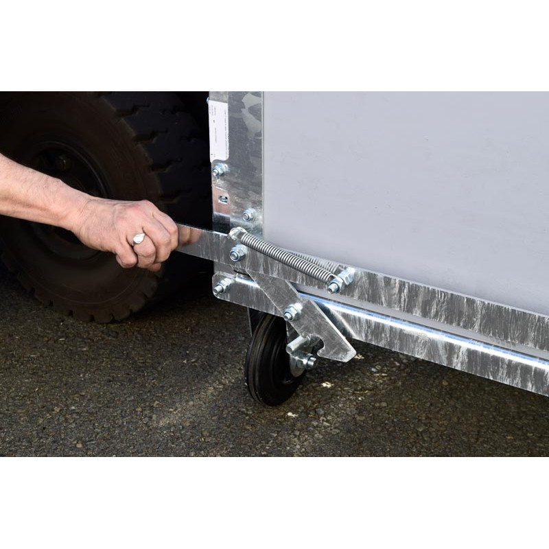 Tilting mechanism for slatted floor of STANDARD - PVC - DUO wheeled calf box Tilting mechanism for slatted floor of STANDARD - PVC - DUO wheeled calf box