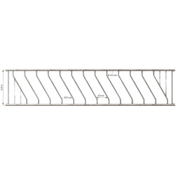 12 places/4 m Diagonal JUNIOR Ø 42.4 mm feed panel 12 places/4 m Diagonal JUNIOR Ø 42.4 mm feed panel