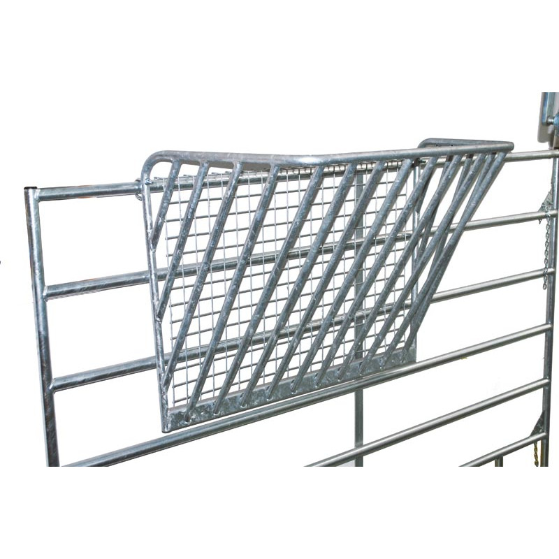 Grille bottom for suspended hay rack