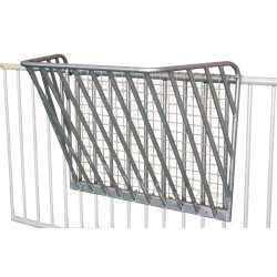 Grille bottom for suspended hay rack