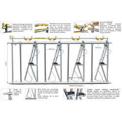 4 places/2 m JUNIOR COMFORT SR calf headlock panel without bucket holder 4 places/2 m JUNIOR COMFORT SR calf headlock panel without bucket holder