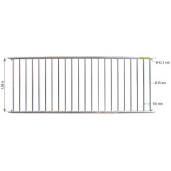 Ø 42.4 mm barred partition - Length 3 m Ø 42.4 mm barred partition - Length 3 m